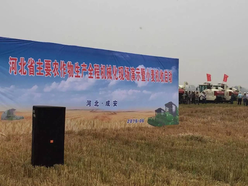 河北省小麥機收第一鐮 【沃得超級飛龍】勇挑重擔